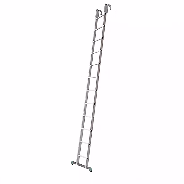 Echelle simple 11 échelons – Hauteur à atteindre 2.95m, Largeur 0.34m, Avec crochet ouverture 55mm, 7111-CR