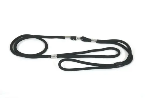Nature jardin：Laisse pour chien en nylon coloris noir présentation aux concours canins Martin Sellier - 120 x 0,7 cm