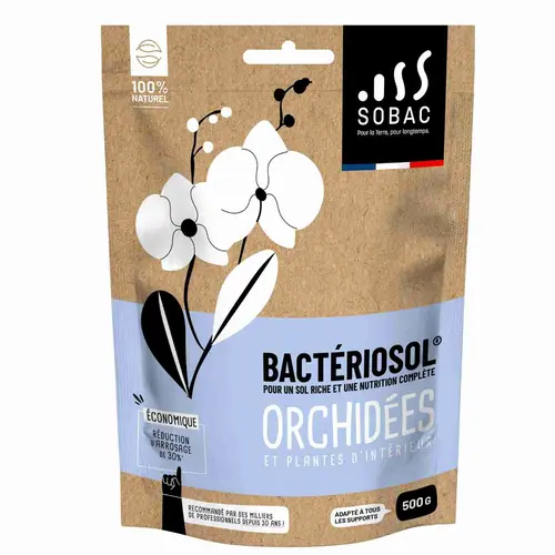 Une idée maline pour le jardin:Engrais pour plantes d’intérieur et orchidées Sobac Bactériosol - 500 g