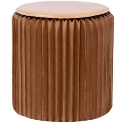 Pouf design en carton plié 35 cm (Kraft)