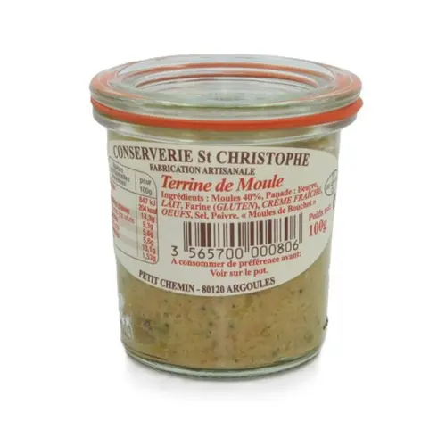 Pensé pour le jardin:Terrine de moule Conserverie St Christophe - 100 g