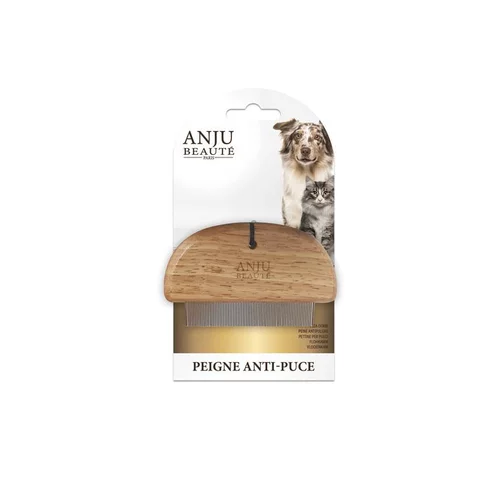 Nature jardin:Peigne anti-puces pour chien et chat coloris marron Anju Beauté – 10 x 6 x 2 cm