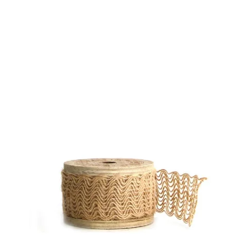 Pour vos extérieurs：Rouleau ruban beige en jute - 4,5 cm x 3 m