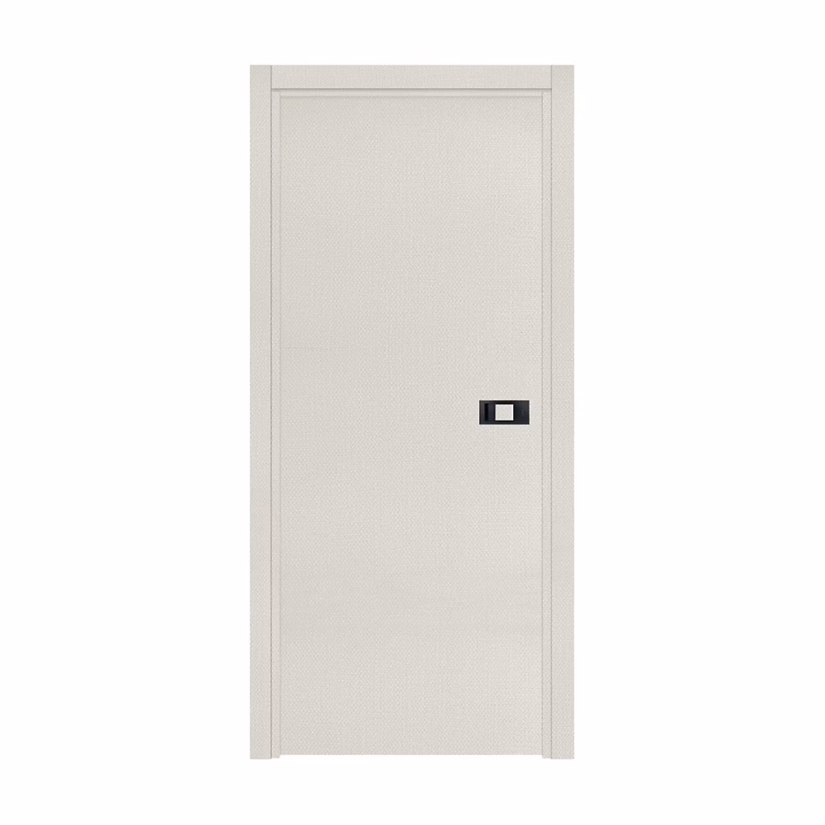 Bloc-porte pose fin de chantier PREMIUM Miro avec poignée Exclusive noire H204 x l73 cm aspect textile perle réversible – Reivilo