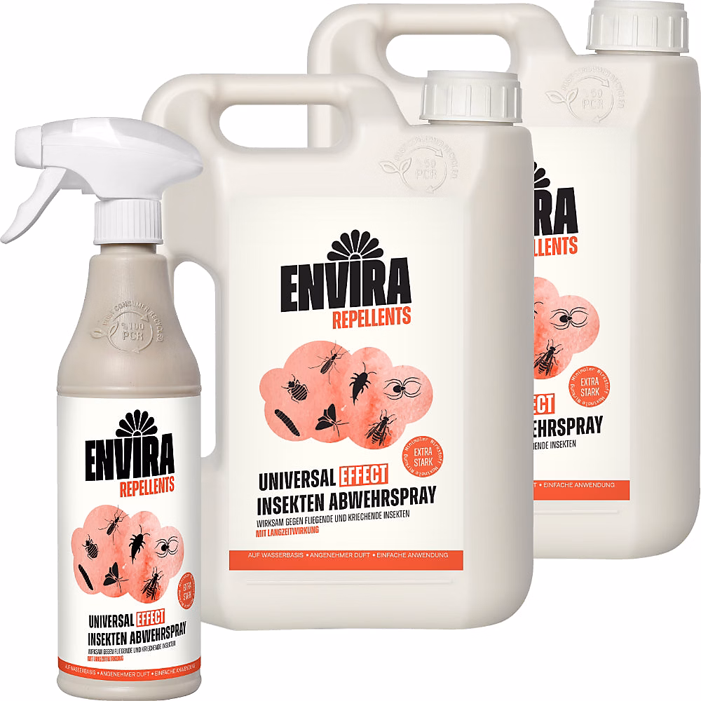 Envira Spray Multi – Insectes Recharge, Protection Rapide et Efficace 2X2L + 500ML