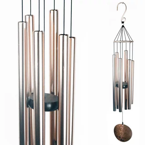 Facile à intégrer à l’extérieur:Carillon auréole en cuivre 71 cm