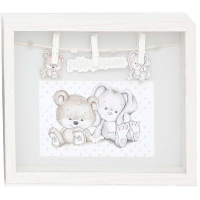 Cadre blanc en bois bébé pour photo 10 x 15 cm (Petite princesse)