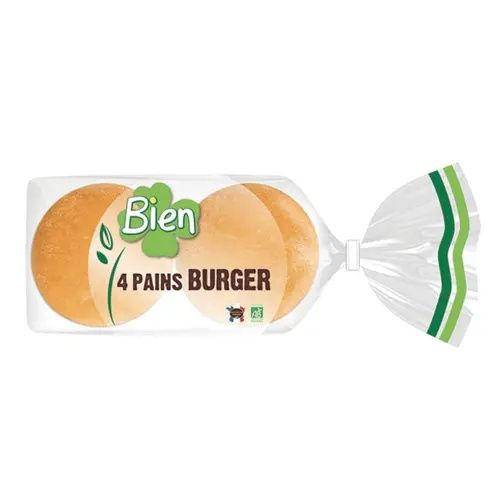 Pour votre espace vert：Pains burger bio en sachet bio Bien - 200g