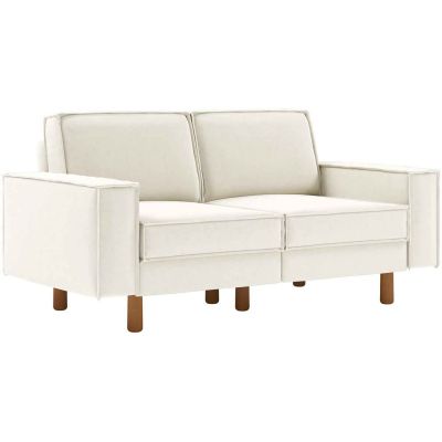 Canapé 2 places en tissu Sparrow (Blanc cassé)