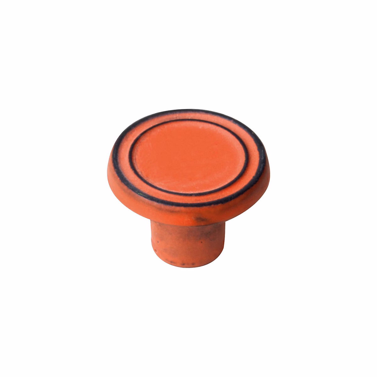 Bouton de meuble fer diamètre 35 mm en fer vieilli patiné orange lot de 24 piéces – Réf. NLPDDCEMD7229693298