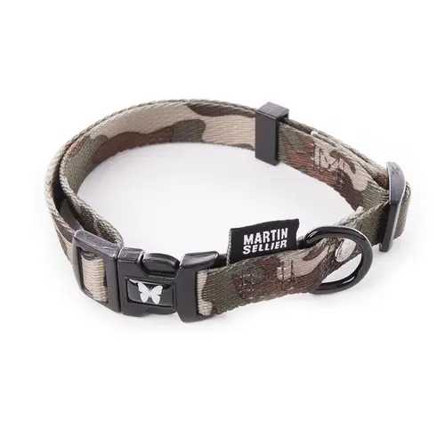 Style nature：Collier Camouflage marron pour chien - 2,5x45/65 cm