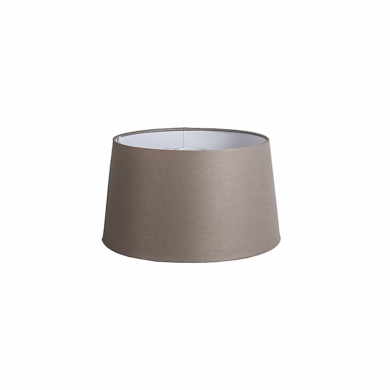 Abat-jour en lin taupe rond incliné 35/30/18 – Réf. SZDEZHCYR7631176729