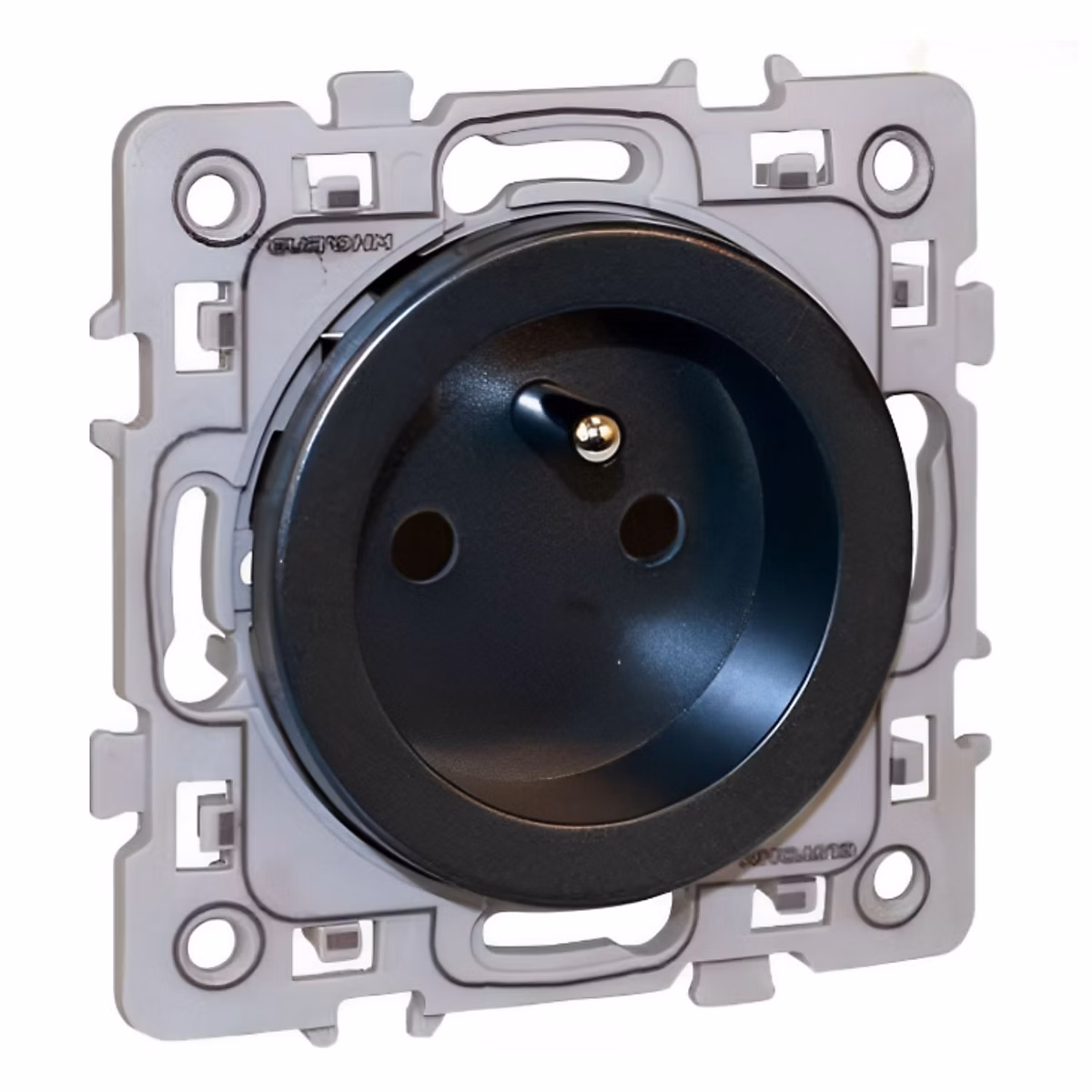 60360 Eur'ohm Square Prise De Courant 2p+t Anthracite
