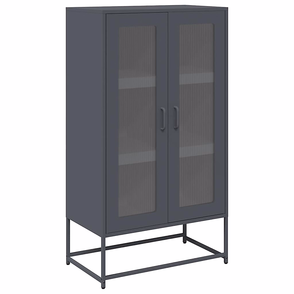 Buffet haut anthracite 68 × 39 × 123 cm acier vidaXL