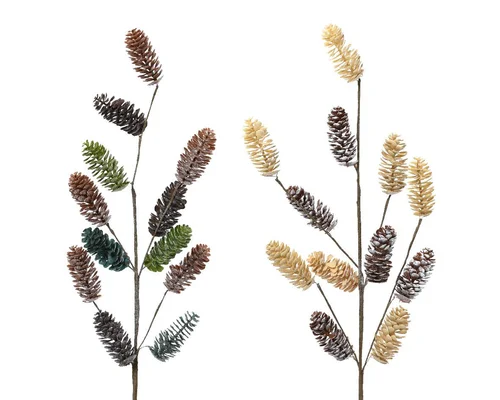 Au service de votre jardin：Tige pomme de pin coloris marron - 80 cm