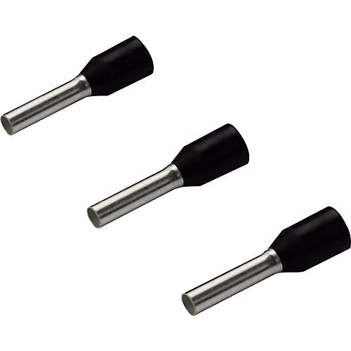 Embout simple d'extrémité de câble 1 – 5 mm² x 8 mm Rittal AS 4050.733, noir, partiellement isolé
