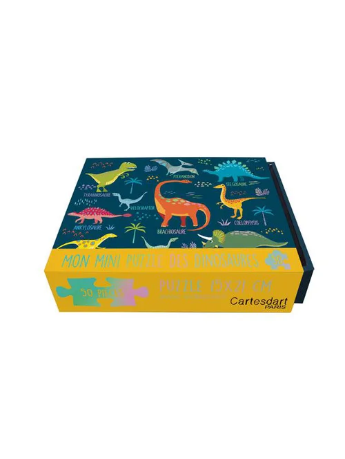 Idéal pour le jardin:Mini puzzle des dinosaures Cartes d’art 50 pièces