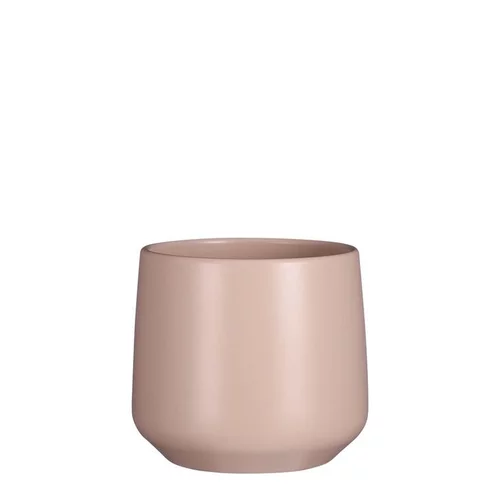 Espace vert malin：Cache-pot en céramique rose clair Mica Amber - Ø 17 cm