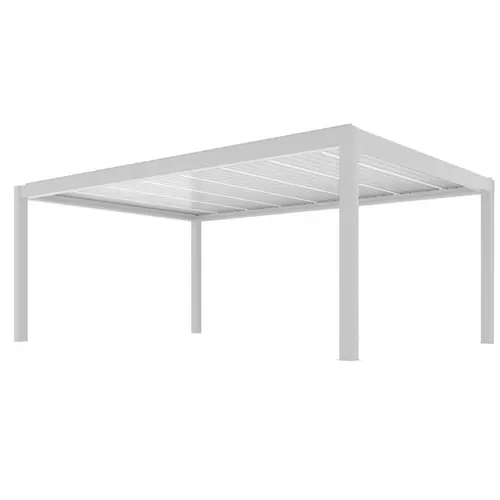 Solution extérieure:Pergola Summer autoportée motorisée coloris blanc en aluminium - 6 x 4 m
