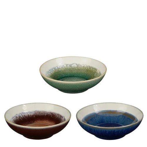Extérieur plaisir:Coupe en grès de couleur Abbi - Ø 14 x H 4,5 cm