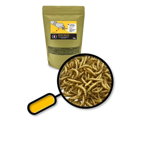Solution nature:Vers de farine déshydratés en sachet Distrigalli - 200 g