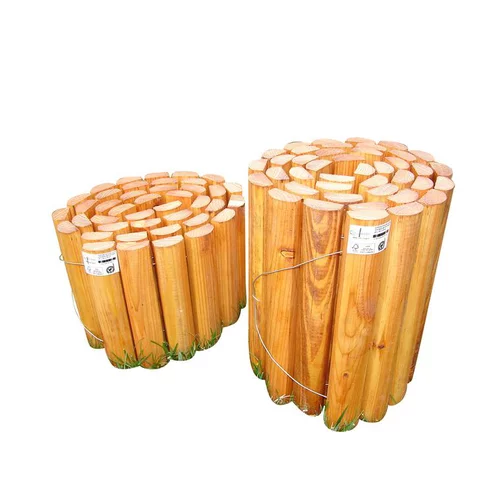 Adapté à votre jardin：Bordure Rouleau 1/2 rondin mélèze 40 x 150 cm