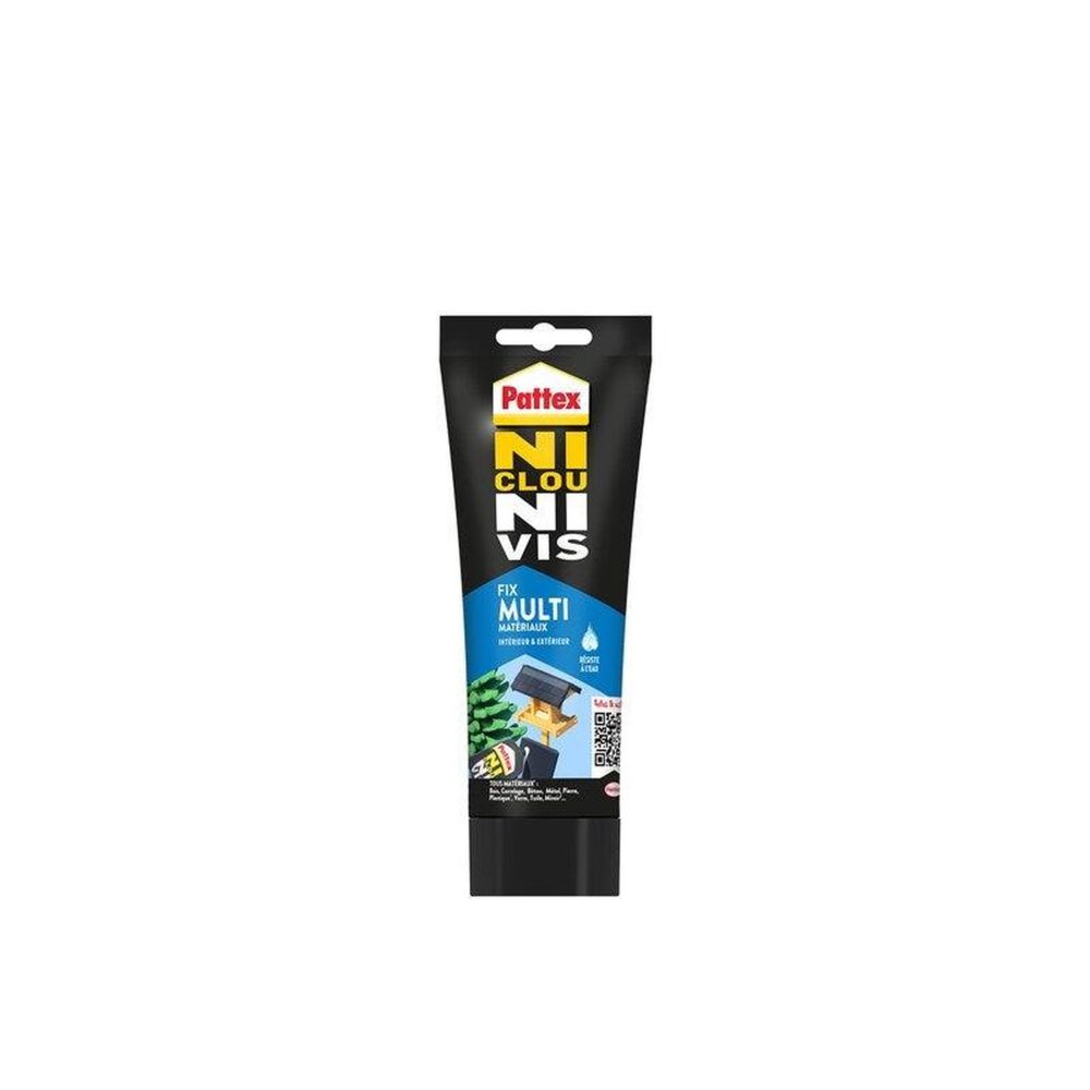 PATTEX Colle fixation int/ext polymere pattex ni clou ni vis blanc tube 334g