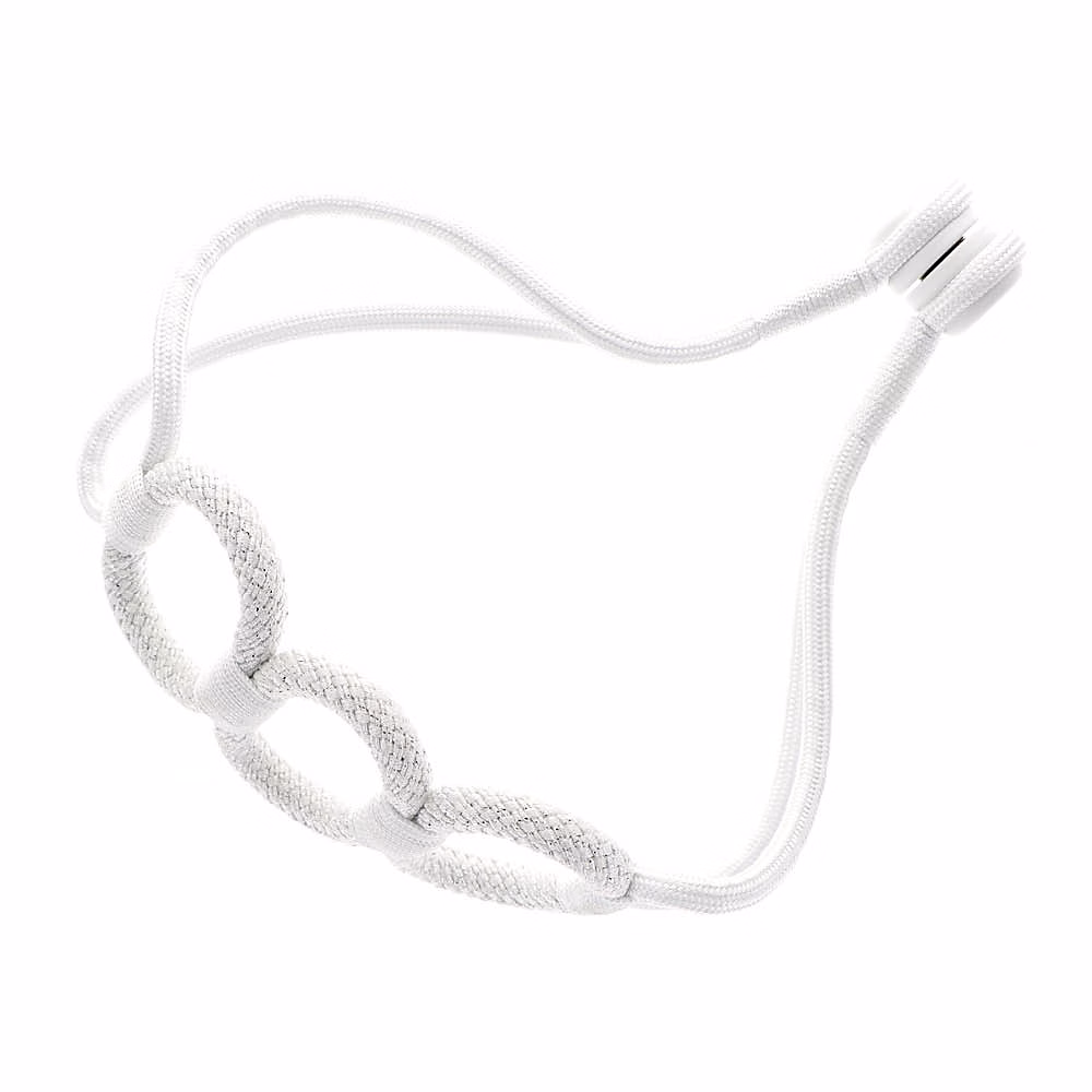 Embrasse à rideaux 30cm Blanc/Argent – Boulet