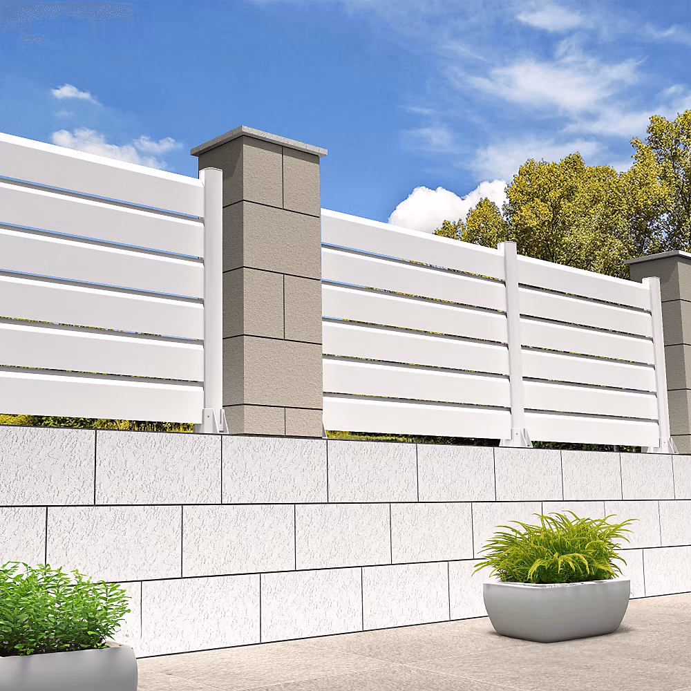 Clôture brise – vue 6 lames L 1911 x H 886 mm (Blanc RAL9010)