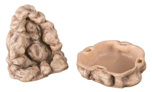 Mieux dehors:Décoration pour terrarium coloris beige Fontaine Cascade Terratlantis - 21 x 20,5 x 23,5 cm