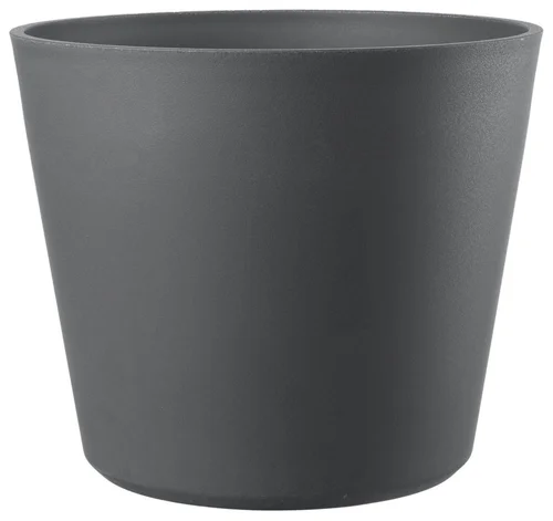 Moderne jardin:Pot en plastique injecté coloris gris Deroma Origin Vaso grigio - Ø 29 x H 24 cm