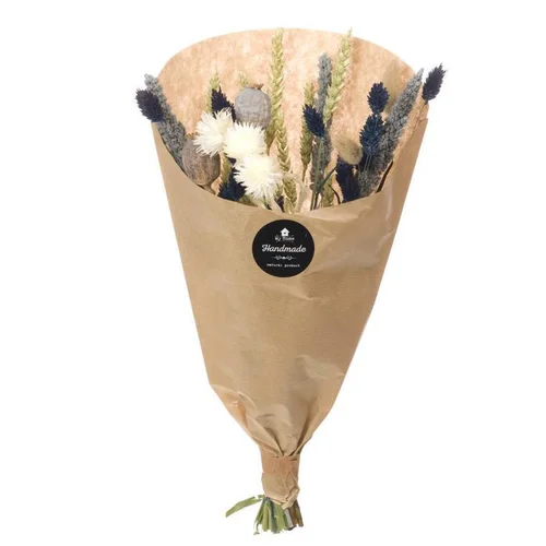 Parfait pour le jardin：Bouquet de fleurs séchées Dining Bleu Ocean coloris bleu - Ø 20 cm x H 50 cm