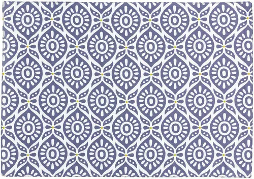 Utile pour l’extérieur：Set de table coton/polyester enduit coloris cobalt Winkler Citrus - 48 x 33 cm
