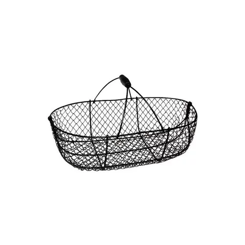 Espace vert malin:Panier de récolte en fil métallique marron à poignées 25 l