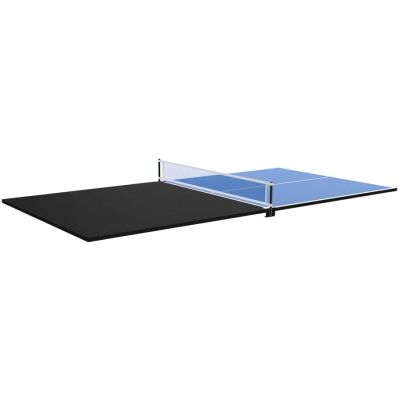 Plateau 2 en 1 dinatoire et Ping Pong pour billard convertible table 8 personnes Arizona (Noir grainé)