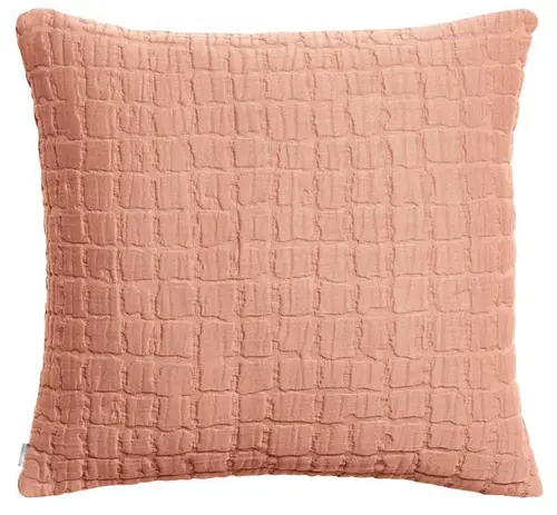 Solution pour le jardin:Coussin carré en coton coloris argile Swami - 45 x 45 cm