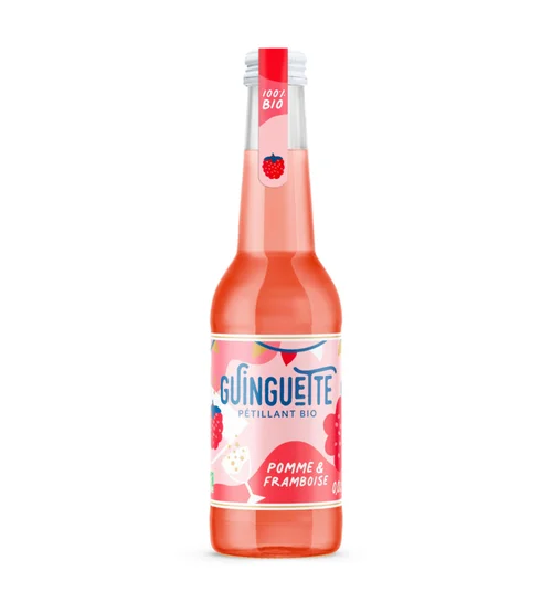 Une sélection pensée pour le jardin：Pétillant La guingette pomme framboise bio Le Coq toqué - Bouteille 33 cl