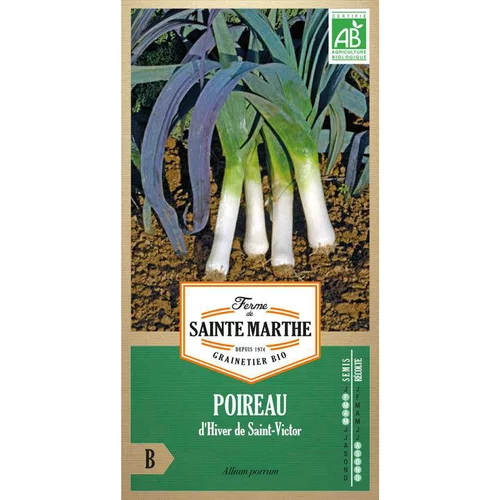 Extérieur équipement：Graines de poireau d'hiver Saint Victor bio Ferme de Sainte Marthe - graines à semer