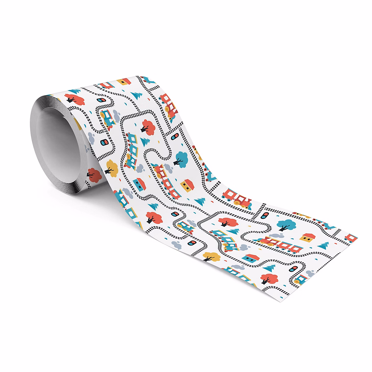 Bande Décorative auto-adhésif Pour Chambre Enfants TRAINS Arbres 10cm x 300cm – Réf. TOMMSORHG5626557296