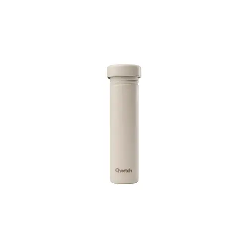 Pour mieux profiter du jardin：Tube de transport en inox coloris sable pour 12 pastilles Solid Drinks Qwetch