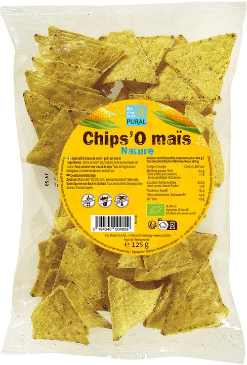 Côté extérieur：Chips Maïs nature PURAL