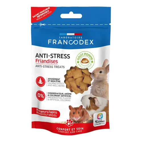 Extérieur sélection:Friandises anti-stress pour NAC goût pomme Francodex - 50 g