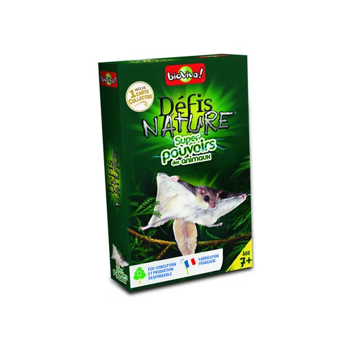 Pour embellir le jardin:Jeu de cartes Défis nature - Super pouvoir des animaux Bioviva Éditions