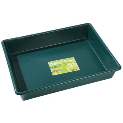Plateau de jardin en polypropylène vert (53 x 40 x 9,5 cm)