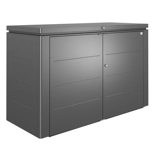 Jardin et pratique:Coffre highboard gris foncé 200x84x127 cm