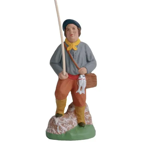 Facile dehors：Personnage de crèche de Noël pêcheur des calanques Santons Escoffier - 7 cm