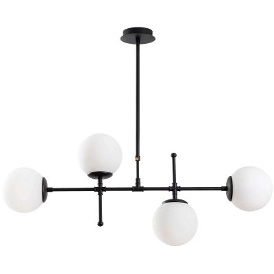 Suspension en métal et verre Mudoni (Noir)