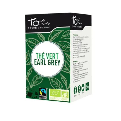 Pensé pour le jardin：Thé vert earl grey bio Touch Organic - 43 g