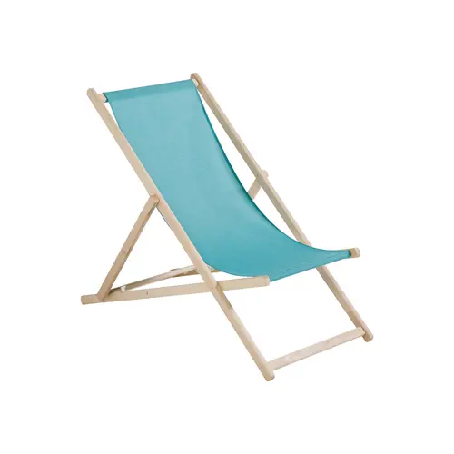 Jardin inspiration:Chilienne agrafée coloris bleu en coton Jardin privé - 127 x 56 x 3,5 cm