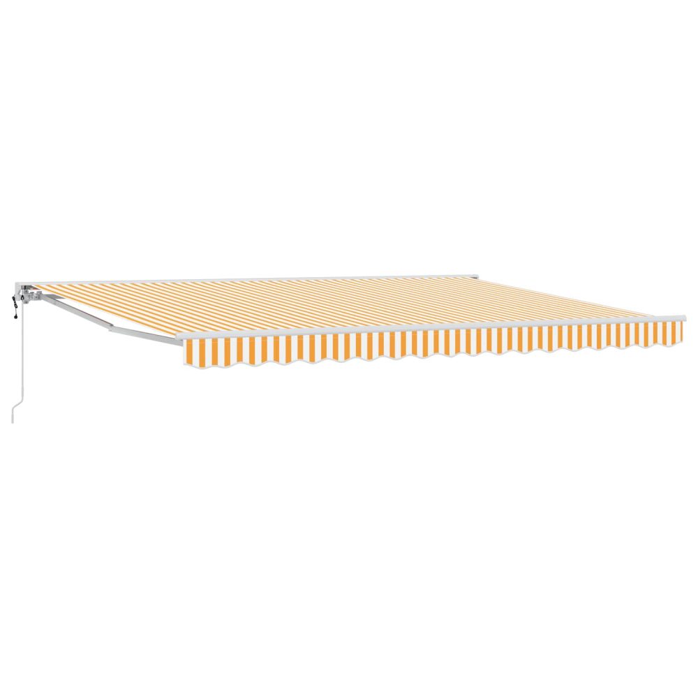 vidaXL Auvent rétractable électrique Jaune et blanc 4,5 × 3,5 m